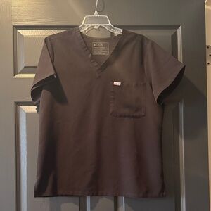 Figs Charcoal Scrub Top